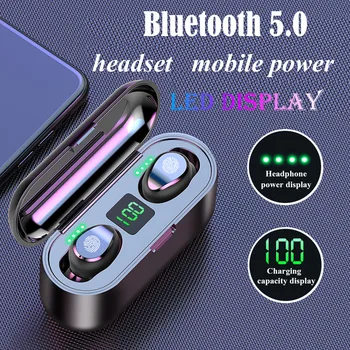 

F9 TWS Bluetooth 5.0 Earphones Stereo Wireless Headphones HIFI Sound Sports Earphones Handsfree Gaming Headset for xiaomi Phone