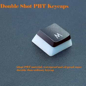 

1 Set Replaceable PBT Pudding Keycaps 108 Transparent Lettering Keys Double Shot Backli Key Cap for Mechanical Keyboard