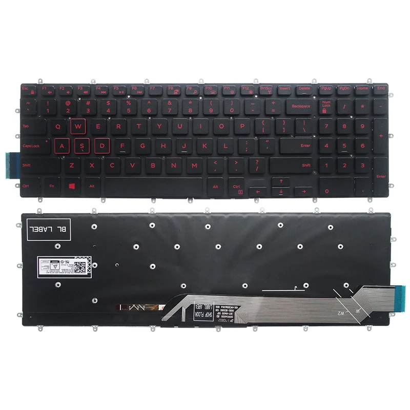 Eua Retroiluminado Teclado do Laptop Novo para Dell g5 5500 g7 g3 3590 3579 3779 3593 7588 7570 7580 7587 Inglês - Imagem 2
