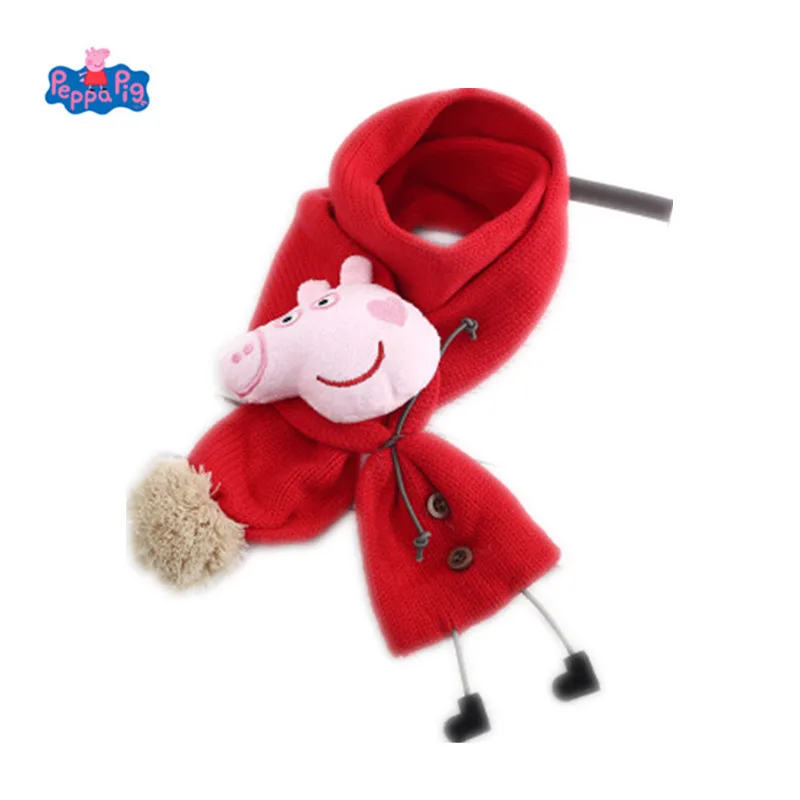 

Peppa Pig Pig Peggy George Fall Winter Men and Women Wild Cute Warm Wool Knit Scarf Autumn and Winter Warm Essentials Children's