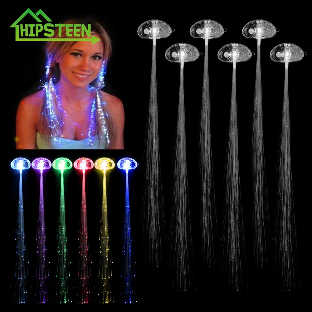 6 шт. креативных светодиодных волоконно оптических светильников в стиле хипстик