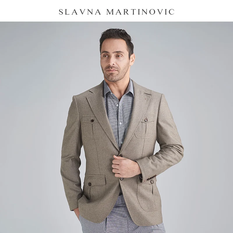 Slavna Martinovic, новая деловая повседневная куртка, модные комбинезоны, японская Ретро охотничья куртка, Мужская куртка на заказ, джентльменский стиль
