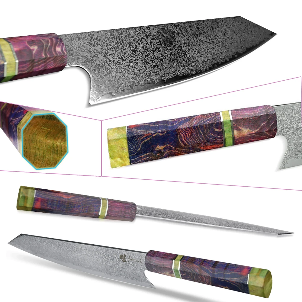  Kitchen Damascus Knife 8 Inch VG10 Steel 67 Layers Japanese Kitchen Chef knives Gyuto Santoku Meat  - 4000287120918