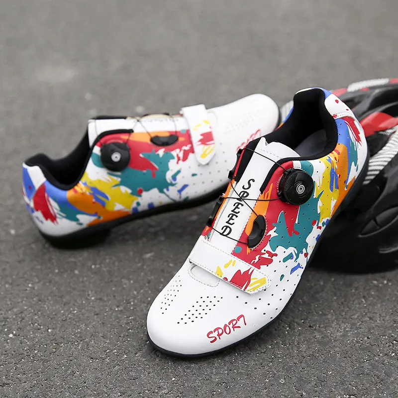 Men Cycling Shoes Professional Athletic Bicycle Sneakers Outdoor Sport Rubber Self-Locking Road Bike mtb