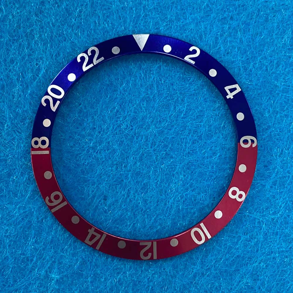 

37.5mm GMT Watch Bezel Inner Diameter 30.7mm Watch Outer Fixing Ring DIY Watch Repair Parts 0-60 Bezel