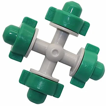 

Cross Misting Sprinkler 6 mm Interface Greenhouse Watering Sprinkler Irrigation Gardening Tools and Equipment Atomizer 50 Pcs