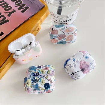 

Art Flower Earphone case for Airpods 1 2 Pro case Bluetooth Headphone Case For airpods Pro case hard case protective capa