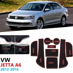 Противоскользящие резиновые ворота слот чашки коврик для VW Jetta A6 MK6 Предварительно Подтяжка лица 2011 2012 2013 2014 Volkswagen 5C6 GLI 6 двери паз коврик