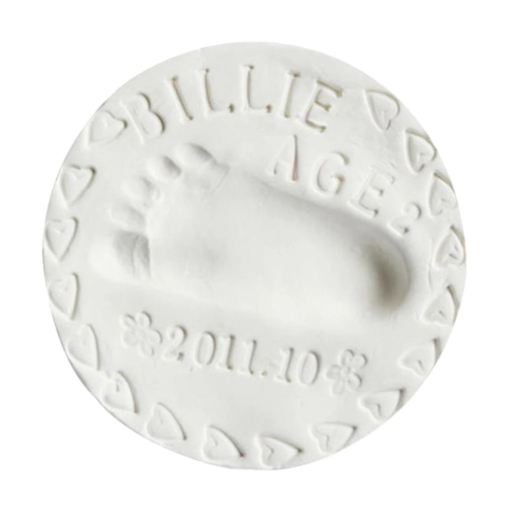 4 Air Drying Clay Baby Handprint Footprint Imprint Casting Fingerprint White
