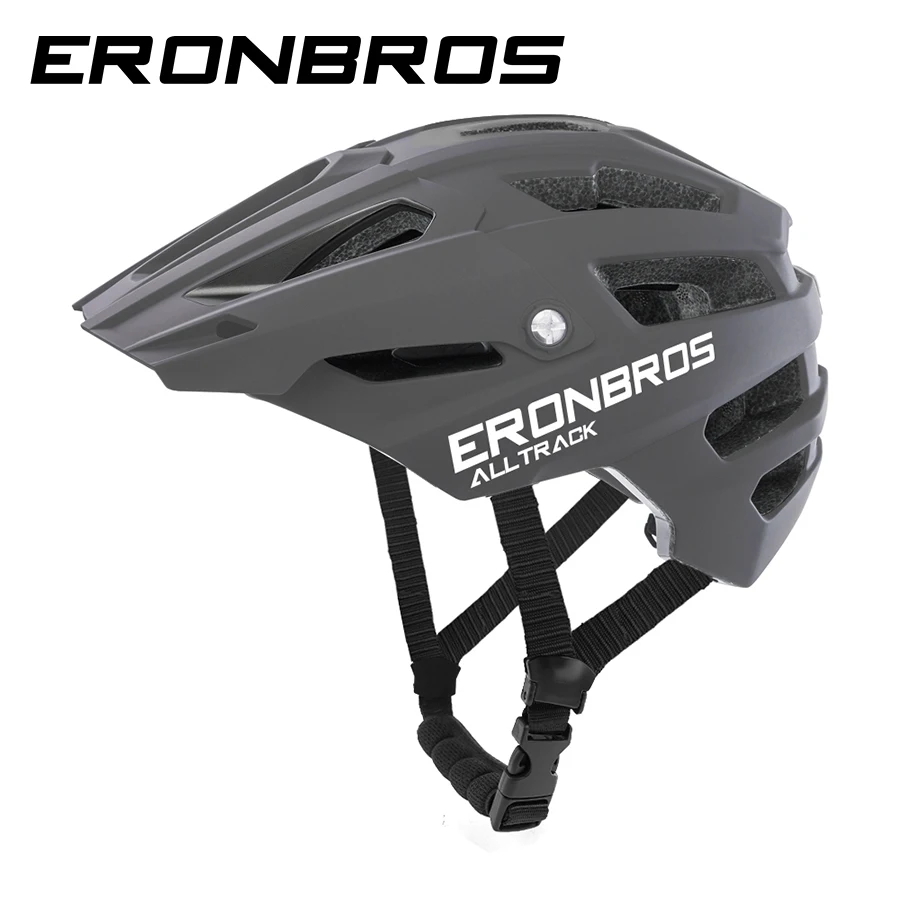 2019New ERONBROS велосипедный шлем TRAIL XC велосипедный шлем в форме MTB велосипедный шлем шоссейные горные шлемы безопасности крышка - Цвет: Темно-серый