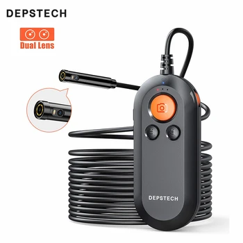 

DEPSTECH WF050 Dual-Lens Wireless Endoscope HD Inspection Camera Borescope with 6 Adjustable LED Zoom Waterproof Snake Camera