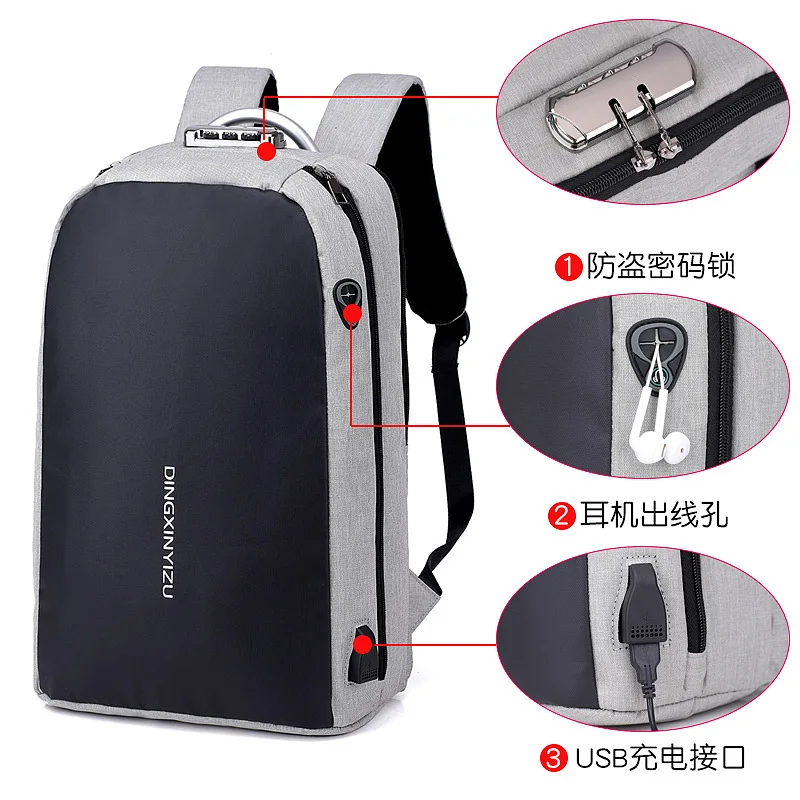 

New Style Korean-style Simple Fashion Casual Backpack Men And Women Couples Shoulder School Bag Computer Backpack