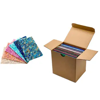 

A Full Set of Acrylic (PMMA) Pearlescent Ice Crystal Sheets 3.0mm for Jewelries, Crafts, Art Works, Decoration, 9 Colors/Set