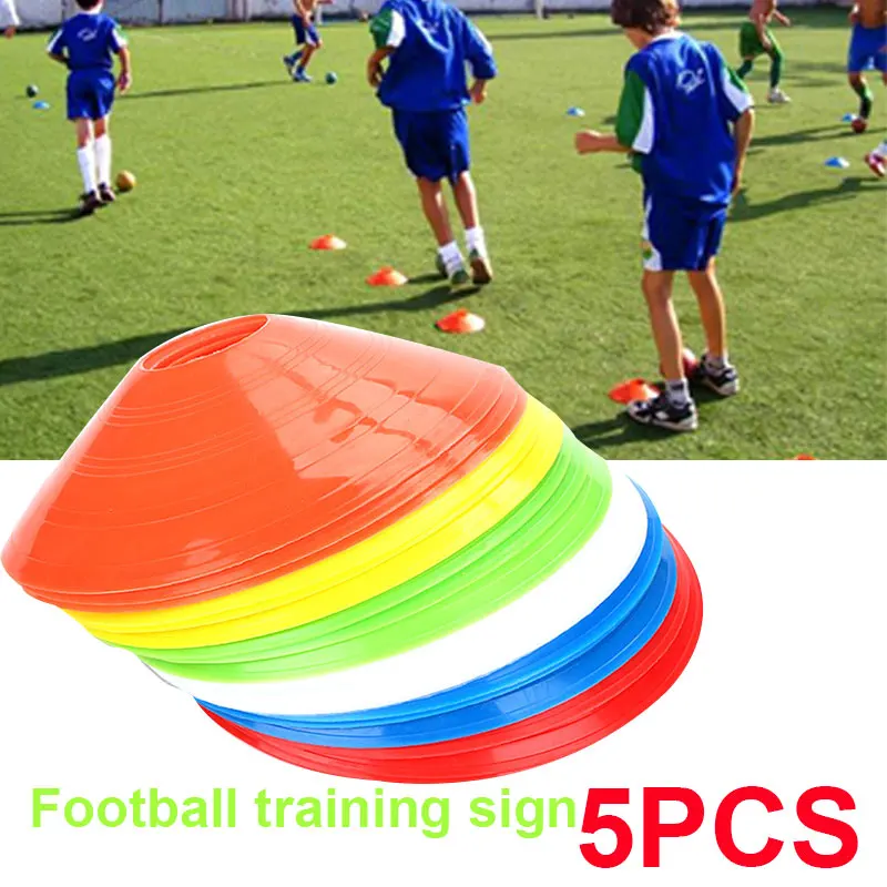 Convenient Football Training Barrier Marker Cones 5pcs Skating Practice Court Beginner Soccer Marker Disc Outdoors Lawn PE