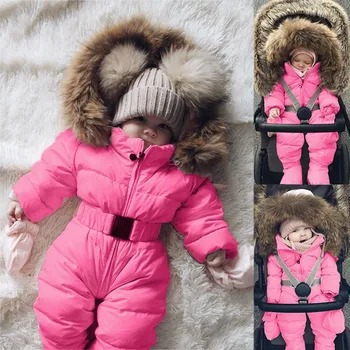 

Fashion Baby Romper Infant Baby Boy Girl Romper Jacket Hooded Jumpsuit Warm Coat Outerwear Baby Clothing Autumn Winter @47