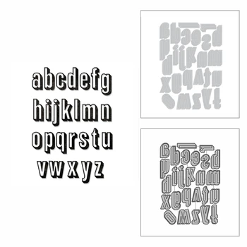 

New Art Shadow Lowercase Letter 2020 Metal Cutting Dies for DIY Scrapbooking and Card Making Decorative Embossing Craft No Stamp