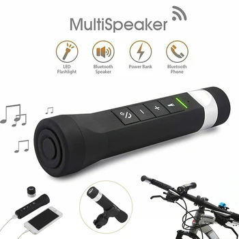 

4 in 1 Multifunction Flashlight Wireless Bluetooth Speaker Rechargeable Mobile Power Bank GDeals