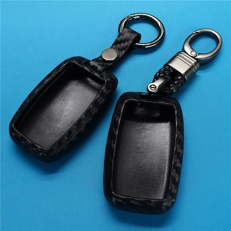 

1 Pcs Carbon Fiber Pattern Silicone Car Key Case Keychain for Kia Forte Niro Optima Sedona Sorento Soul Sportage Remote Cover