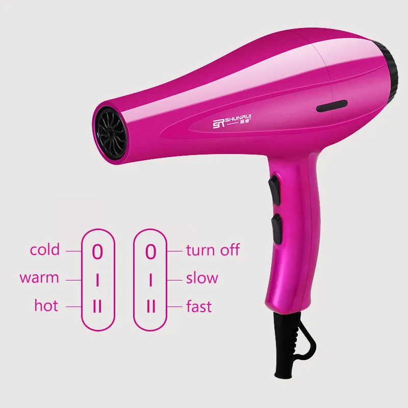 Electric Portable Traveller Hair Dryer Hot Cold Air Ionic Blow Dryer for Salon Home Use Ultra-quiet Hair Dryer Tool D45