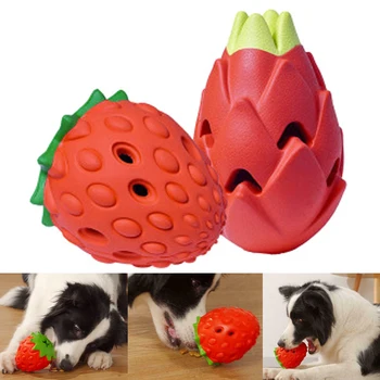 

Pet Slow Feeder Dog Toy Cute Funny Rubber Dog Ball Toy for Puppy Interactive Dog Chew Toy Tooth Clean Ball Pet Products @LS
