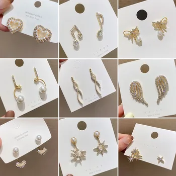 

30 Paris/lot novelty fashion women alloy earring lot vintage style cool design women jewelry earring wholesale 201030-135