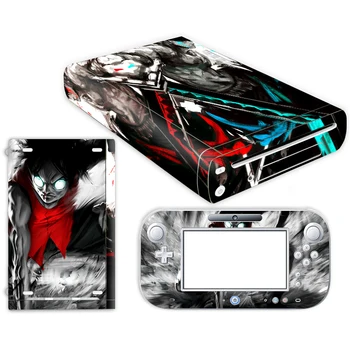 

Anime One Piece Luffy Skin Sticker for Nintendo Wii U Console Cover with Remotes Controller Skins For Nintend wii u sticker