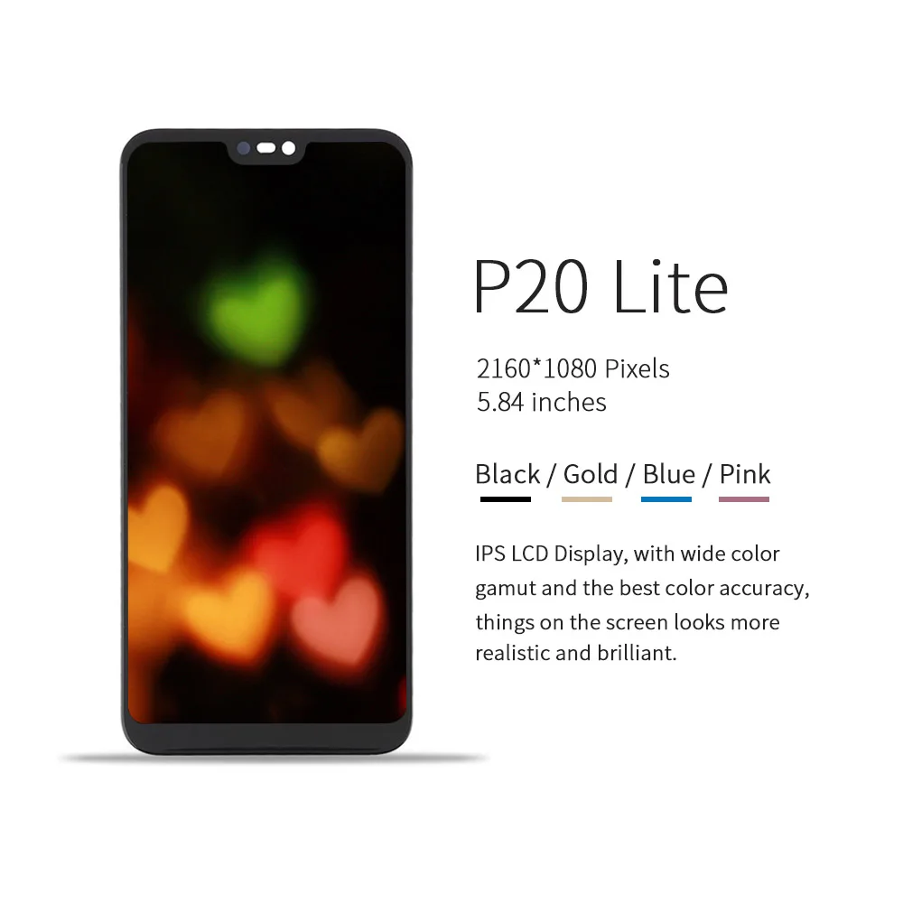 Tanie 100% przetestowany wyświetlacz lcd + ekran dotykowy Digitizer pełny zestaw do wymiany z ramką do HUAWEI P20 Lite ANE LX1 ANE LX3 Nova 3e