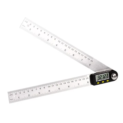 

Digital Angle Ruler 0-200/300/500 Stainless Steel Protractor Woodworking Square liang jiao yi Angle Ruler