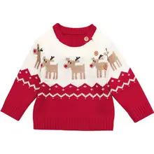 Рождественский свитер; Зимний толстый вязаный детский свитер; топы; пуловер с круглым вырезом и высоким воротником для мальчиков и девочек; детская одежда