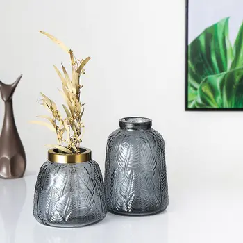 

Glass Art Big Nordic Wedding Vase Garden Modern Transparent Minimalist High Floor Rose Office Vintage Wazony Vases BY50HP