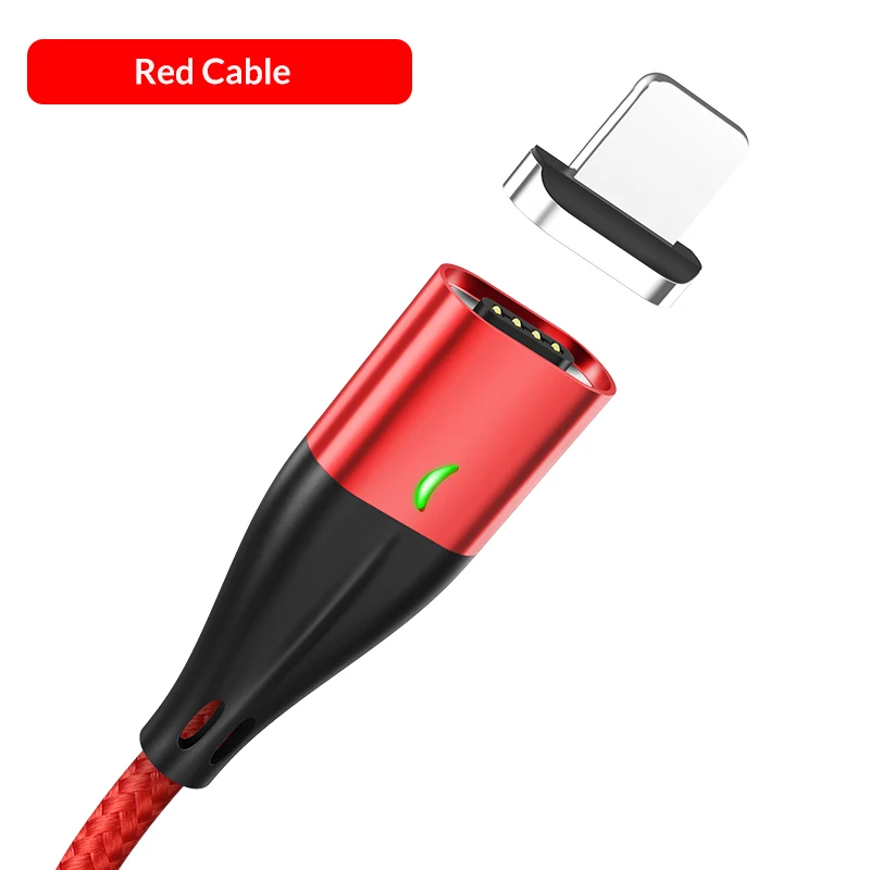 3A Магнитный кабель type C кабель для быстрой зарядки для IPhone X XS MAX Micro USB зарядное устройство кабель для быстрой зарядки данных 3,0 кабель для зарядки - Цвет: Red Cable