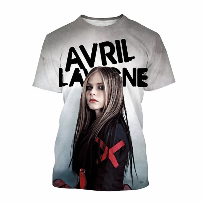 New Fashion Men//Women singer Avril Lavigne 3D Print Casual TShirt Short Sleeve
