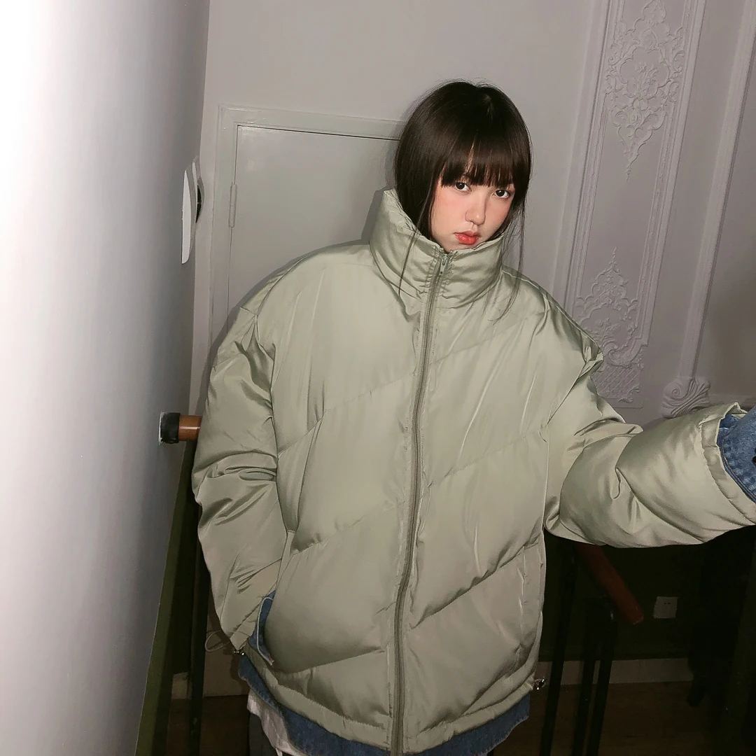 Японские мужские и женские утолщенные джинсовые праздничные два пальто в Корейском стиле, одноцветные, большие размеры, одежда с хлопковой подкладкой, парки, пальто