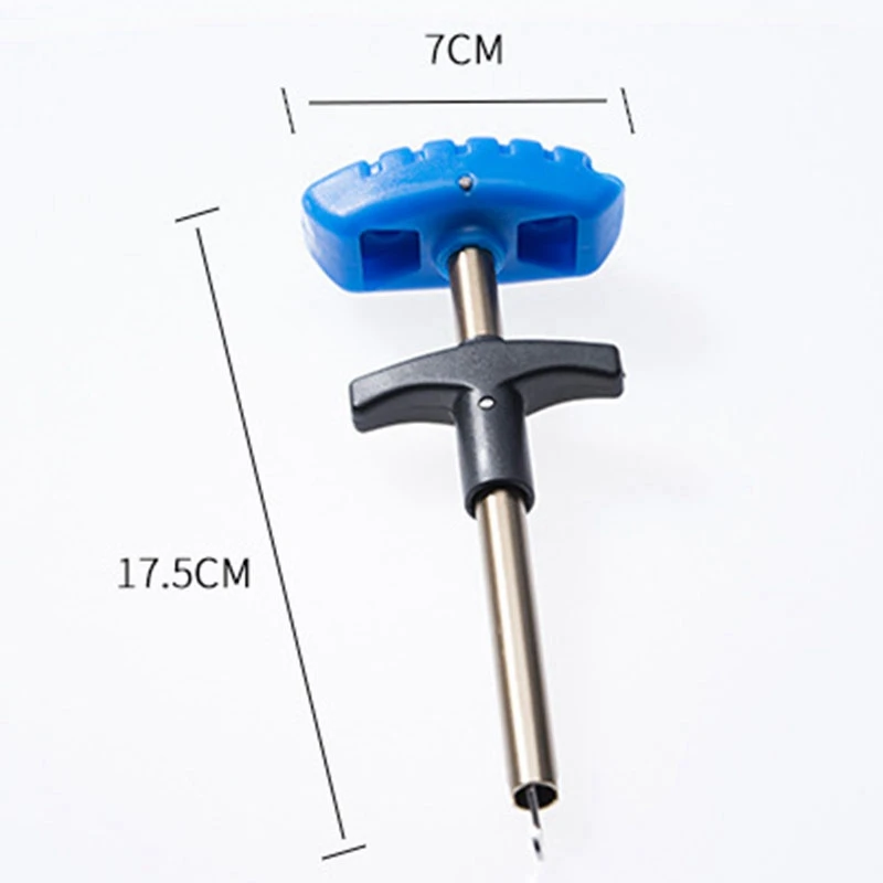 

TASI Convenient Portable Hook Retriever Tan Stainless Steel Abs Handle Hook Retriever Fishing Gear Accessories