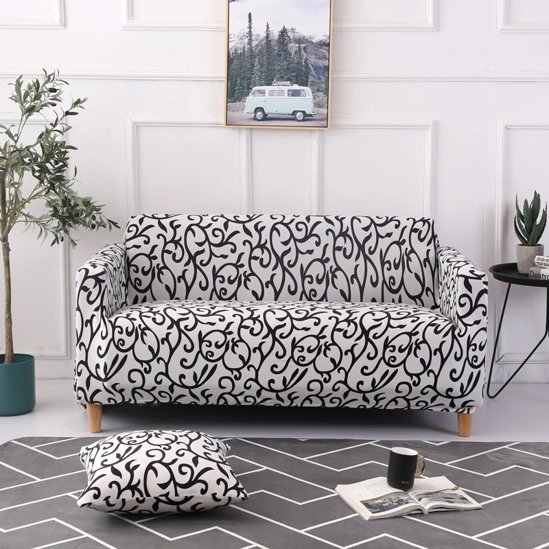 Stretch Sofa Cover Slipcovers Elastic All-inclusive Couch Case for Different Shape Sofa Loveseat Chair L-Style Sofa Case - Цвет: Color 2