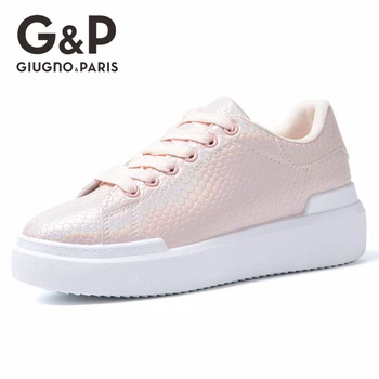 

2020 Spring Casual Shoes Women Reflective Sports Shoes Thick Platform Sneakers Fashion Pink Snake Pattern Size 36-41