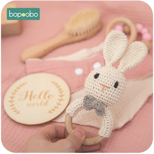 Bopoobo 1Set Bath Toys Set Kid Swaddle Wrap Baby Milestones Brush Rattle Bracelet Bibs Photography Supplies Birth Gift Product 2