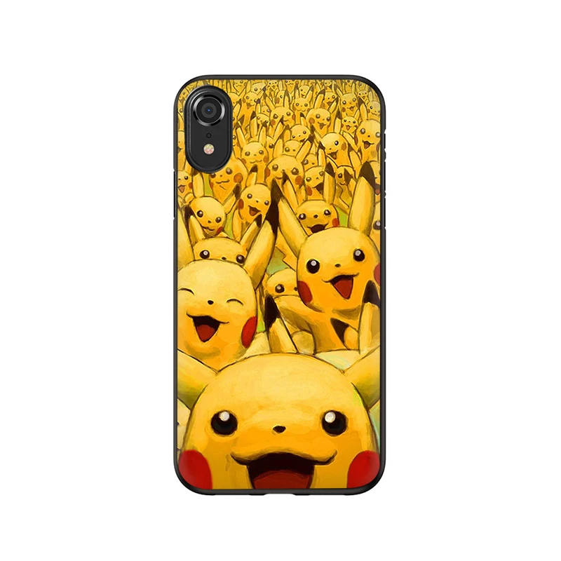 Pocket Monster Покемон Пикачу Мягкий силиконовый чехол для телефона из ТПУ чехол для iPhone 6 6s 7 8 plus X XR XS Max - Цвет: B5