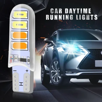 

2pcs Strobe T10 W5W 194 168 LED Auto Car Wedge Side Light Multicolor Demo Lamp Bulb Strobe Flash Silicone gel Lights 12V