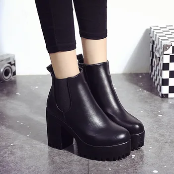

England 2019 High With Short Thick Boots With Boots Boots Boots Woman Boots