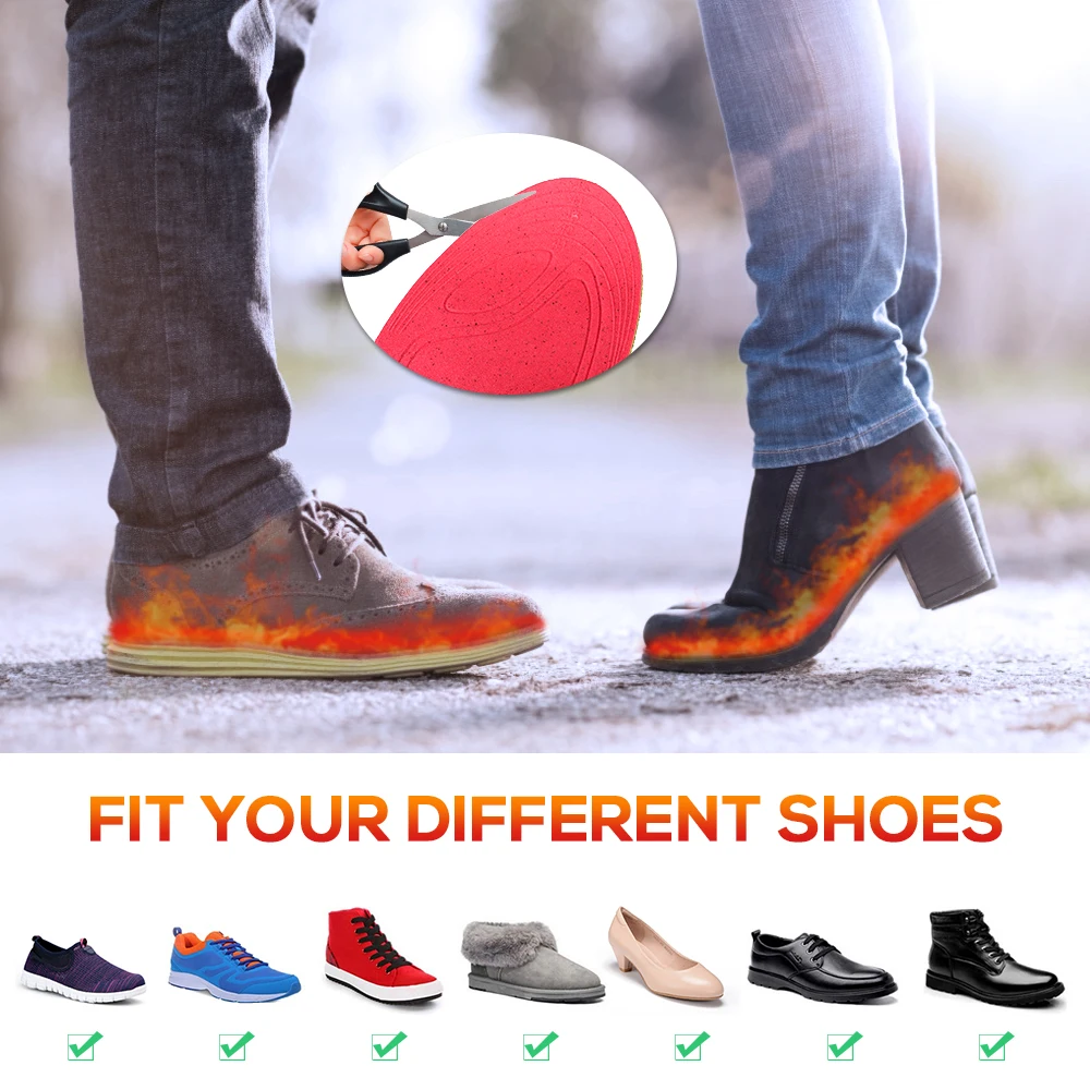 

Hot New Wireless Electric Heated Insole Foot Warmers Battery Powered Heating Insoles Winter Warm Skiing Camping Shoe Insole Can