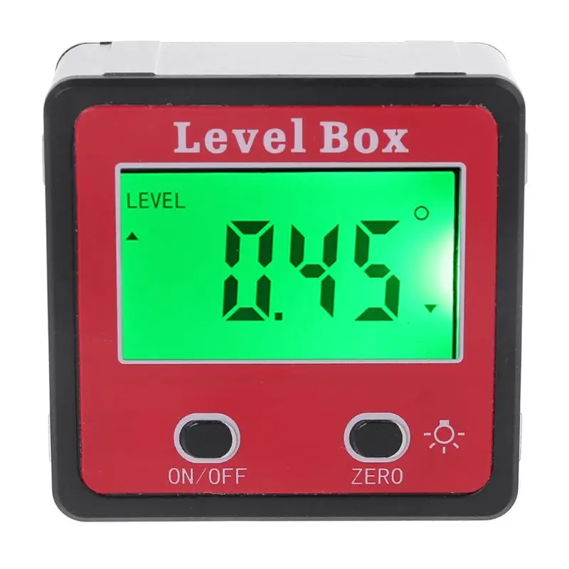 LCD Digital Inclinometer Spirit Level Protractor Gauge Meter Bevel Level Base