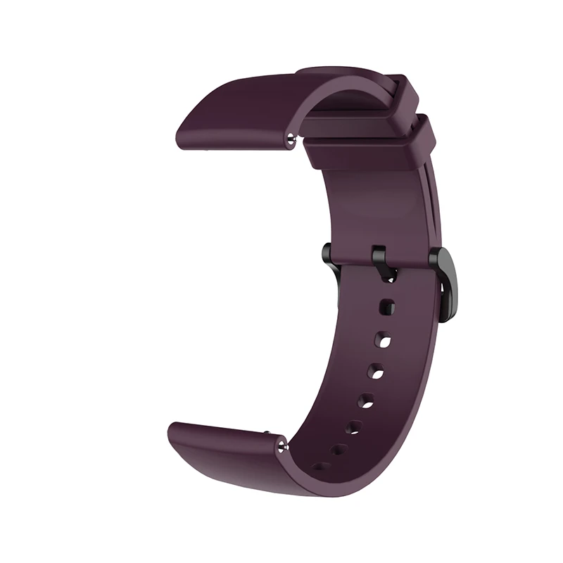Purple Силиконовый ремешок на запястье для Xiao mi Hua mi Amazfit GTR 42 мм GTS аксессуары для браслетов на My Xio mi Смарт-часы ремешок кожаные ремни - Цвет: Purple