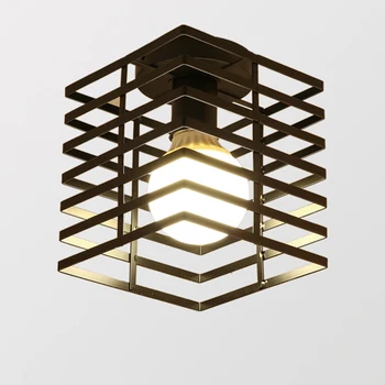 

Led Ceiling Lights Vintage Cage Ceiling Lamp Led Lights Industrial Lamp Kitchen Dining Living Room Balcony Corridor Foyer E27