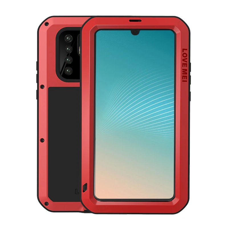 Полный корпус защитный huawei P30 Lite чехол для huawei P30 20 Pro Lite mate 20 телефон Gorilla glass металлический защитный противоударный чехол - Цвет: Красный