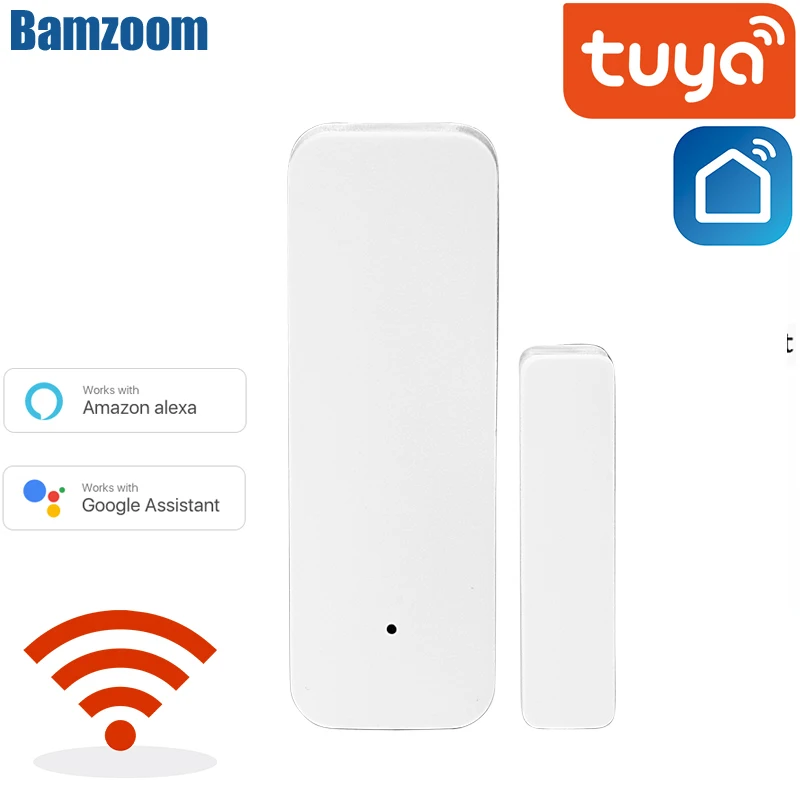 Alarma de puerta de punto inteligente para el hogar, Sensor de puerta con WiFi, detectores de puerta abiertos, Notificación por aplicación WiFi, sistema de alarma de seguridad