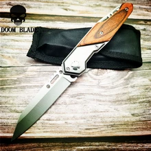 200 мм 5CR15MOV лезвие быстрооткрывающиеся ножи Складной нож Тактический нож для выживания на открытом воздухе боевые походные охотничьи ножи с деревянной ручкой
