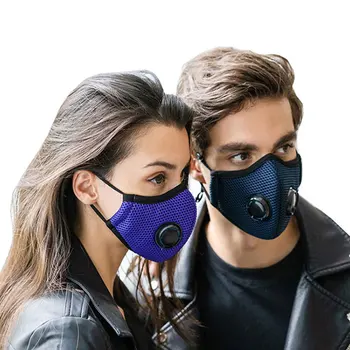 

Double Breath Valve Face Mask Respirator Activated Carbon Filter Anti Haze/dust/Pollution Bacterial Flu pm2.5 mouth mask
