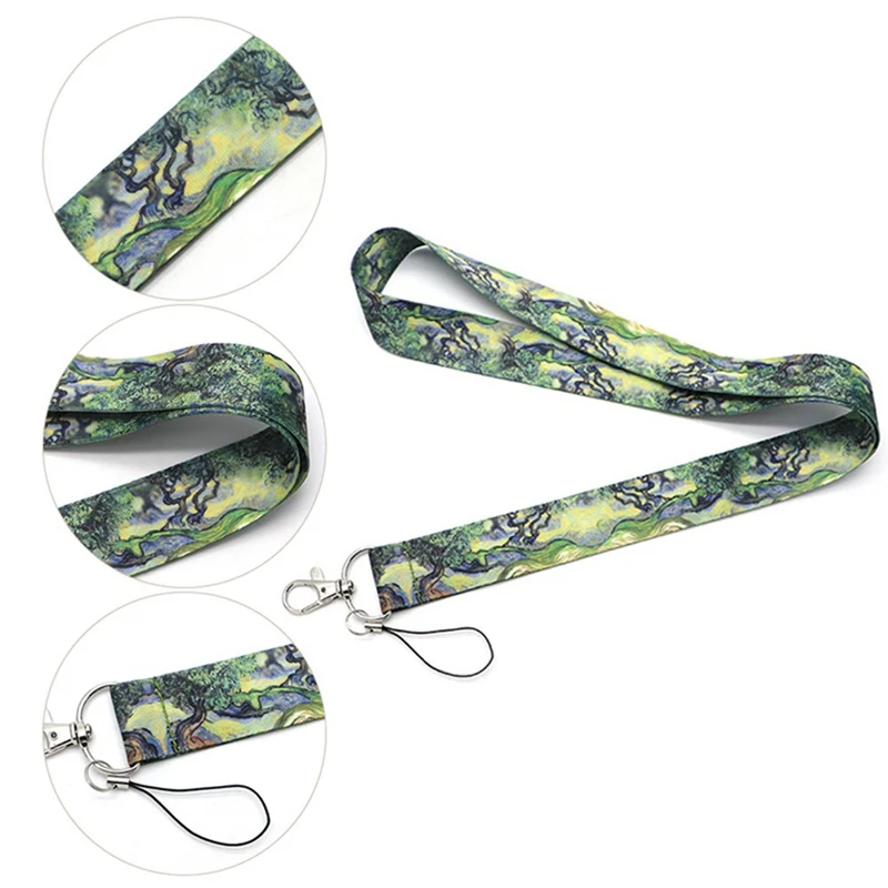 Ван Гог кипарисовый шнурок для дерева бейдж ID Lanyards/Мобильный телефон Веревка/ключ шнурок шейный ремень аксессуары