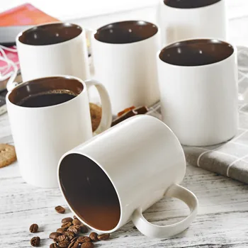 

Panbado 6-Piece 450ML Porcelain Coffee Tea Mug Set Ceramic China Coffee Tea Milk Water Cup Set Drinking Drinkware Gift Set